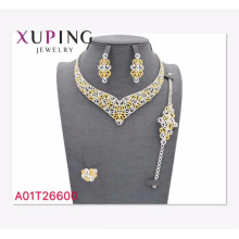 Joyas A01-Xuping al por mayor últimas joyas de estilo de lujo con 18 K chapado en oro